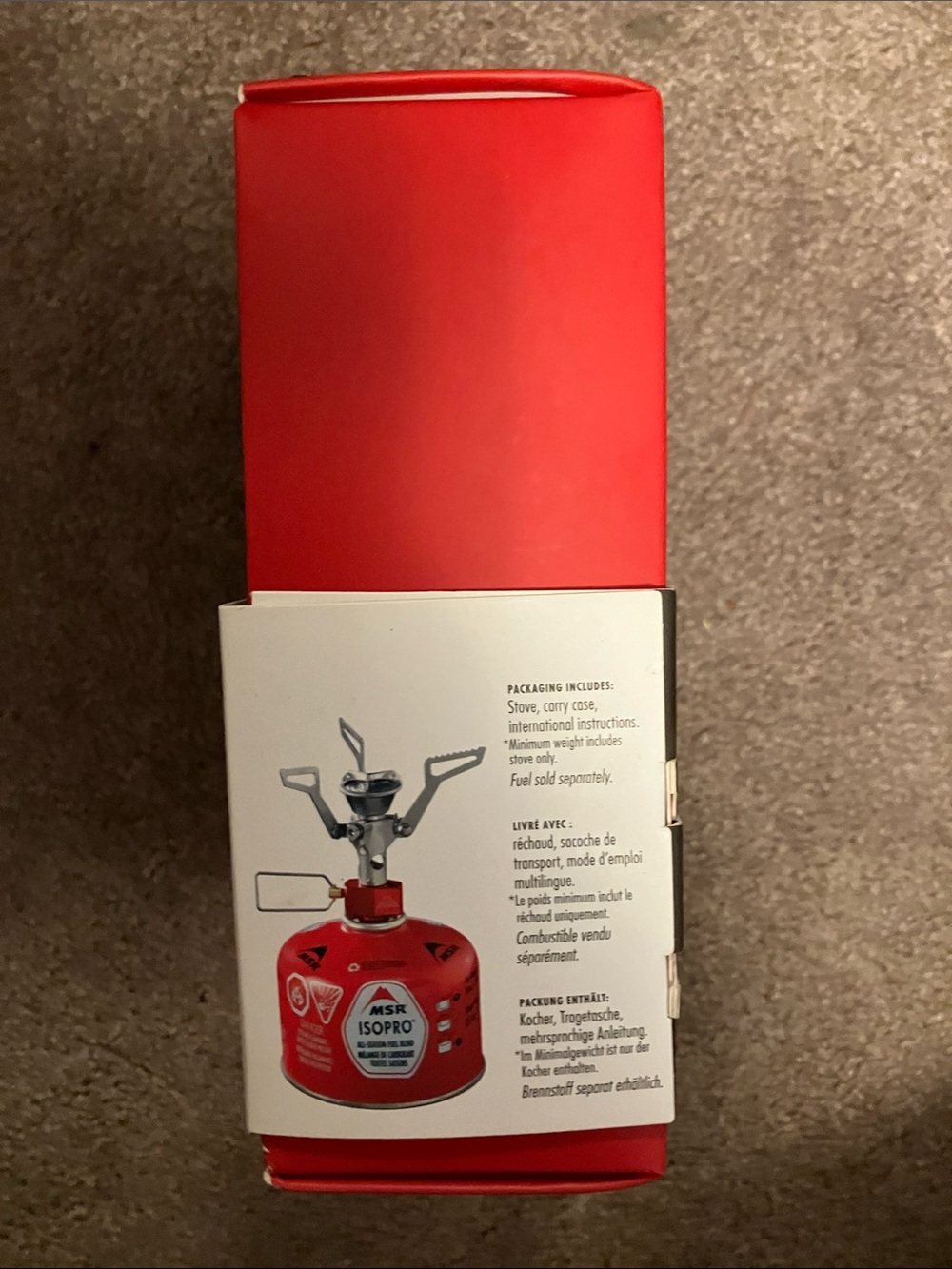 NEVER USED- MSR PocketRocket 2 Ultralight Stove with ISOPRO Fuel Canister - Picture 3 of 7